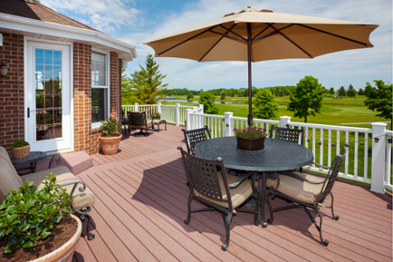 two story deck after repair work was completed